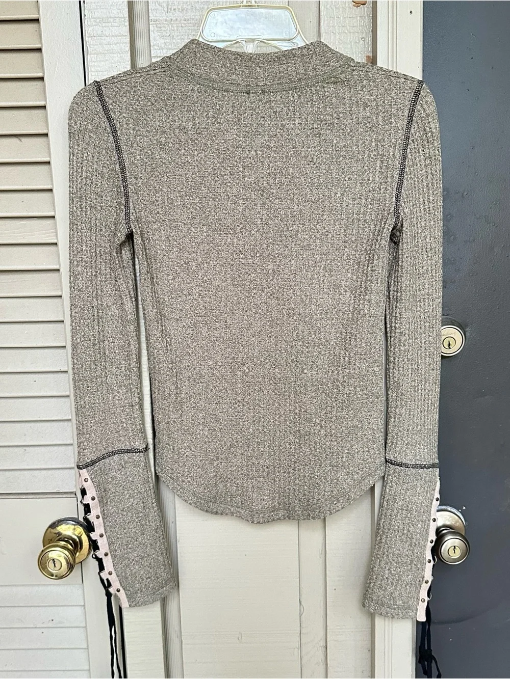 Free People Lace Up Sleeves Blouse Size XS